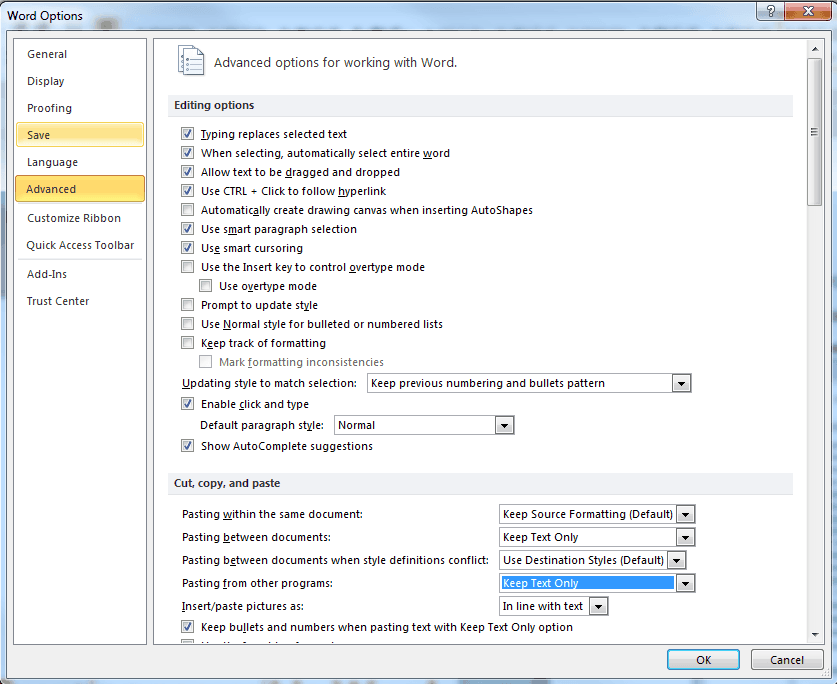 How to paste content AccessibilityOz