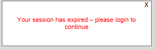 Your session has expired. Please login to continue.