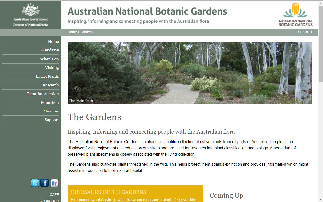 Example of a desktop only web site at desktop size. No horizontal scrolling is needed