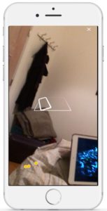 A screenshot of the IKEA app which allows you to move around the room with your camera on